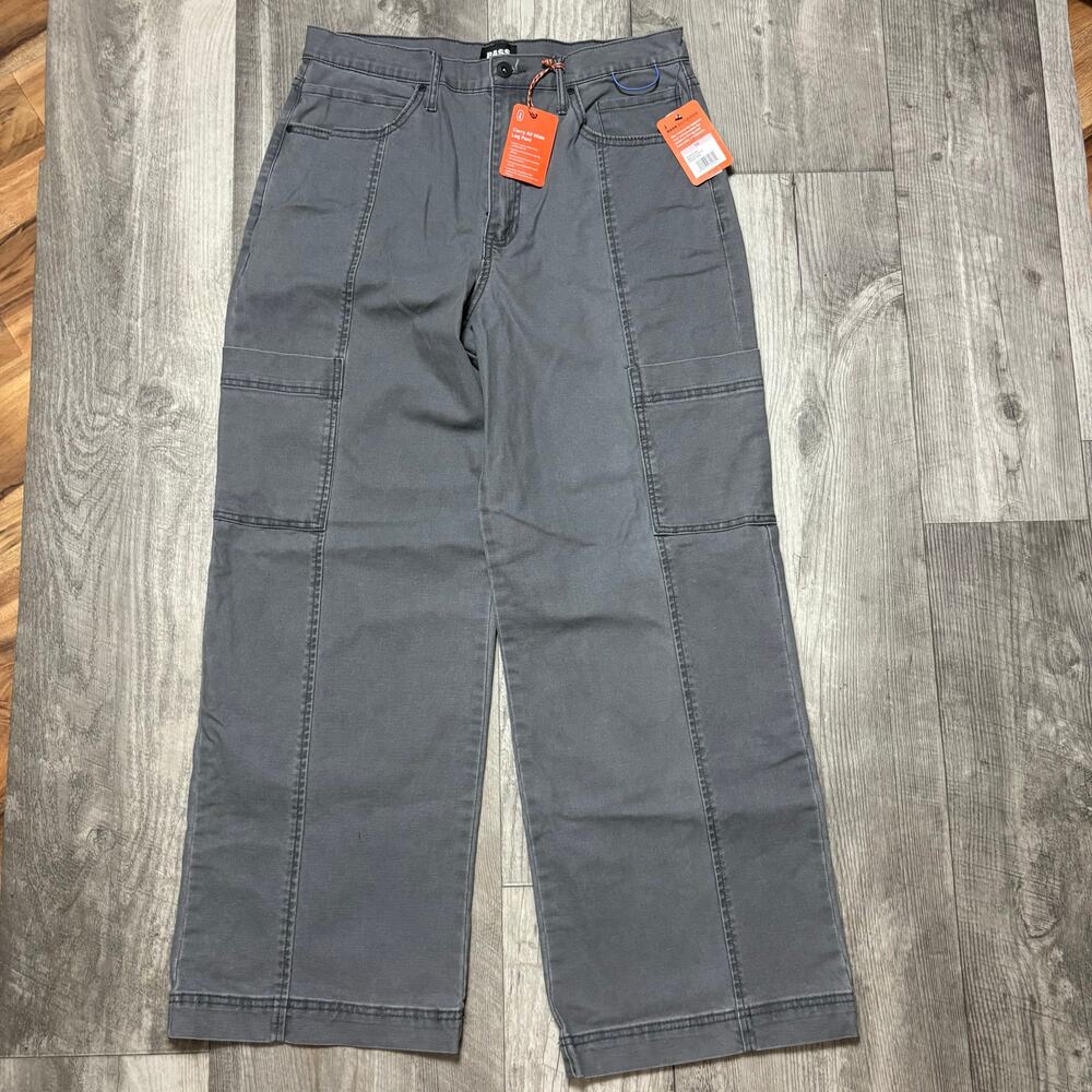 NWT Bass Outdoor Women's High-Rise Canvas Cargo Pants size 10